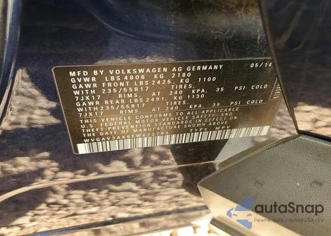 2014 Volkswagen Tiguan S z USA, uszkodzony, nr VIN WVGAV3AX6EW622783